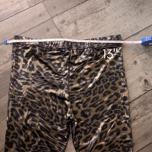 MAAC London, Metallic Leopard Print Cutout Leggings, Size Small - Picture 10 of 10